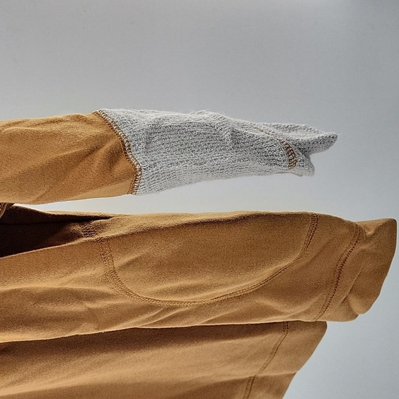 Tan Oversized Hoodie with Gray Accents - Picture 8 of 16